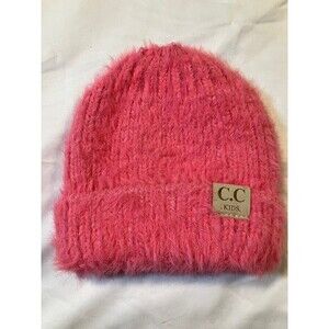 C.C. Kids Toddler Pink Soft Stretch Cable Knit Winter Beanie Hat